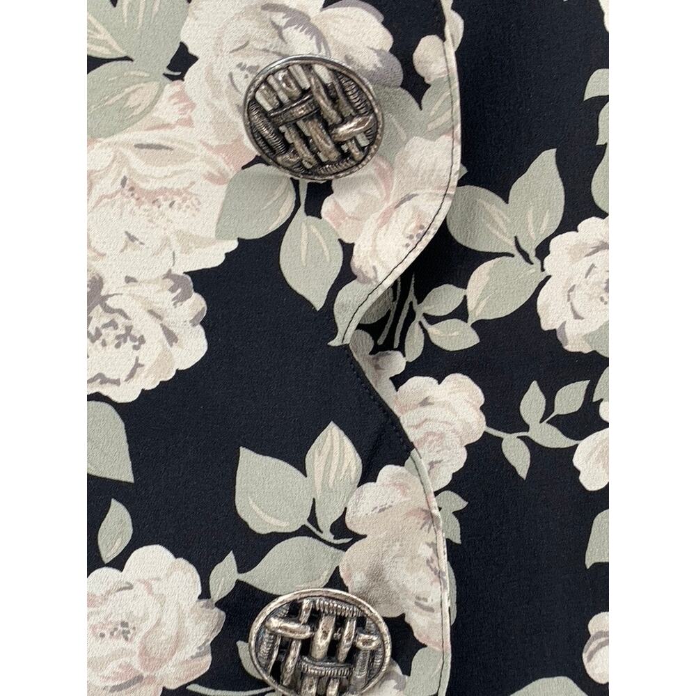 Albert Nipon Women's Vintage Black-Beige Floral B… - image 7